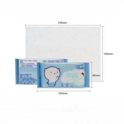 64Pcs Disposable Mini Hand Wipes – Portable Travel Size Hand & Mouth Cleaning Wet Wipes for Home, School & Daily Hygiene Use