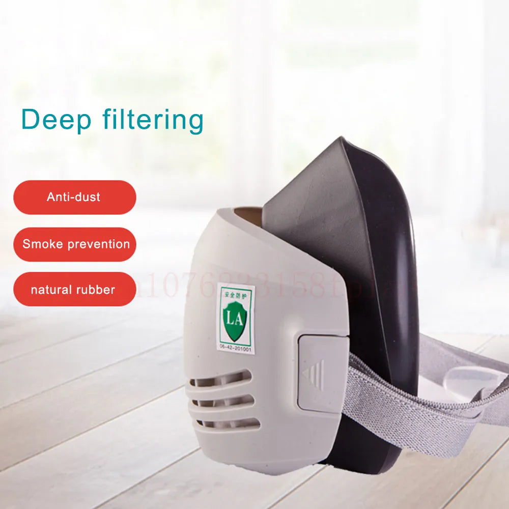 Dust Mask with 20pcs Filter Cotton - Half Face Respirator, Dust-Proof, Anti Industrial Construction Dust, Haze Fog Safety Gas Mask