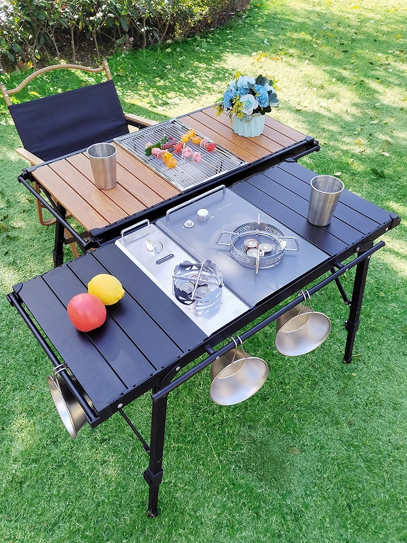 Lohascamping Folding IGT Table – Lightweight Adjustable Backpack Table for BBQ, Burner & Multifunctional Use