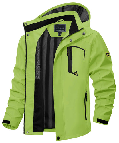 Men’s Lightweight Rain Jacket - Mesh Lined Waterproof Windbreaker for Spring, Autumn, Hiking and Fishing