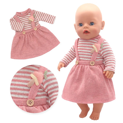 Baby Born Doll Clothes Set – Cute Jumpers, Rompers & Shoes for 13-18 Inch Newborn Dolls, Festival & Birthday Gift