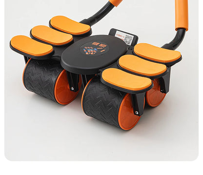 Abdominal Wheel with Automatic Rebound – Four Wheels & Six-Elbow Support for Core Training