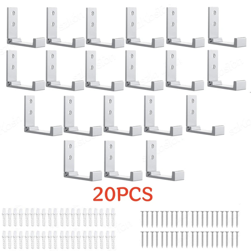 Folding Aluminum Alloy Wall Hooks – Rustproof Coat, Towel & Clothes Hanger (1/5/50 Pack)