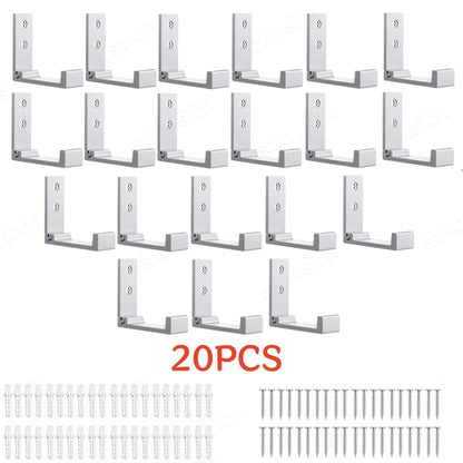 Folding Aluminum Alloy Wall Hooks – Rustproof Coat, Towel & Clothes Hanger (1/5/50 Pack)
