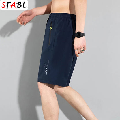 Men's Summer Beach Shorts – Quick-Drying, Breathable Elastic Fitness & Running Casual Shorts