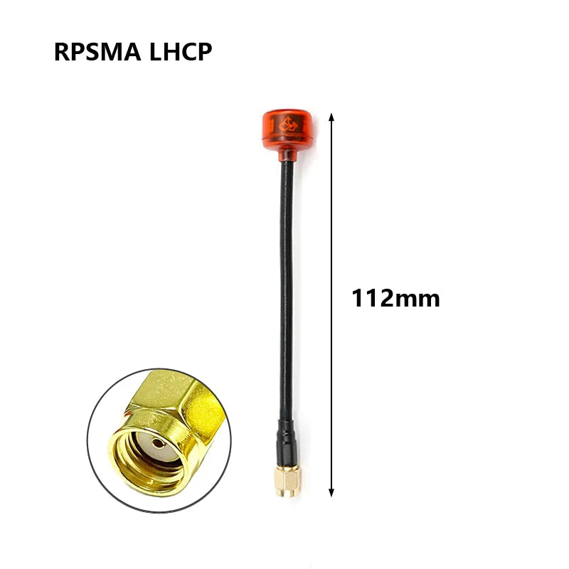 Rush Cherry FPV 5.8G Antenna – LHCP/RHCP SMA MMCX UFL IPEX Adapter for Racing Drone Goggles
