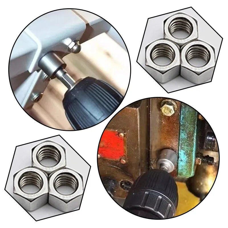 Powerful Socket Inner Hexagonal Wrench: Hex Handle Screwdriver Extension Rod Set - Pneumatic Screwdriver Insert Tool for Efficient Work