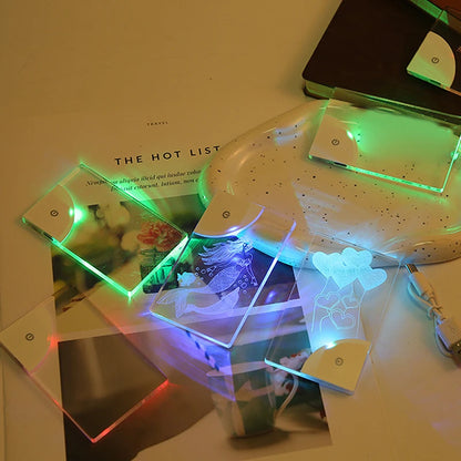 2026 LED Glow Acrylic Business Card - Creative Battery-Powered Gift for Father’s Day & Boyfriend