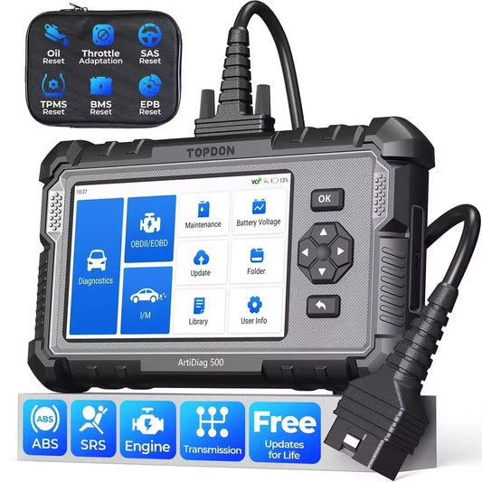 Topdon ArtiDiag500 OBD2 Car Diagnostic Scanner All Systems Engine ABS SRS Airbag Code Reader