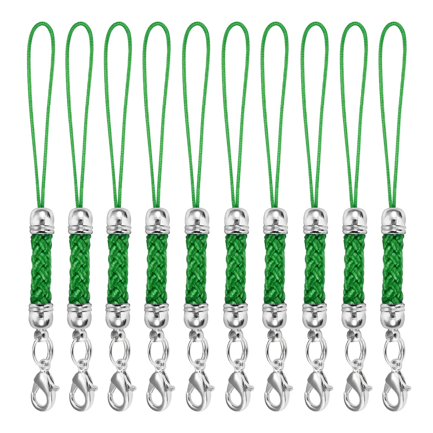 10Pcs Lanyard Strap Set - Lobster Clasp Rope Keychain Hooks Mobile Charms & Key Ring Accessories
