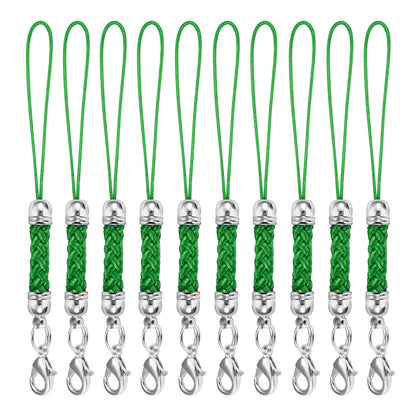10Pcs Lanyard Strap Set - Lobster Clasp Rope Keychain Hooks Mobile Charms & Key Ring Accessories