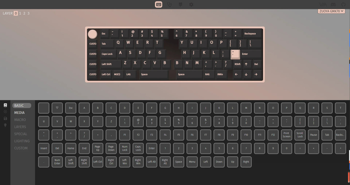 GMK70 Split Mechanical Keyboard Kit – Hot-Swappable, Ergonomic Customizable with QMK/VIA Support