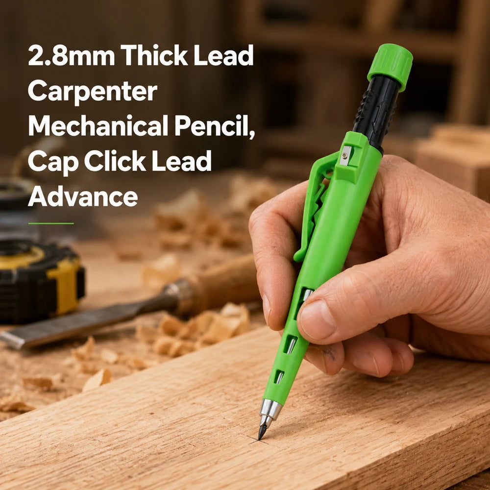 2.8mm Professional Carpenter Pencil Set - Deep-Hole Woodworking & Architectural Marking Tool