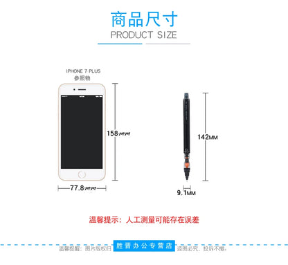 UNIStationery Automatic Mechanical Pencil — 0.5mm Anti-Slip Grip, Rotating Refillable Pen with Anti-Break Core