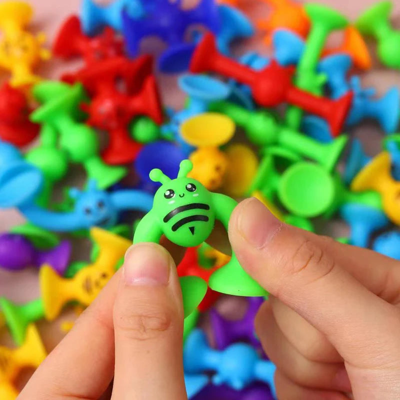 Interactive Bees Suction Cup Toy - Soft Building Blocks Pop Sucker and Dart Set, Perfect Gift for Kids