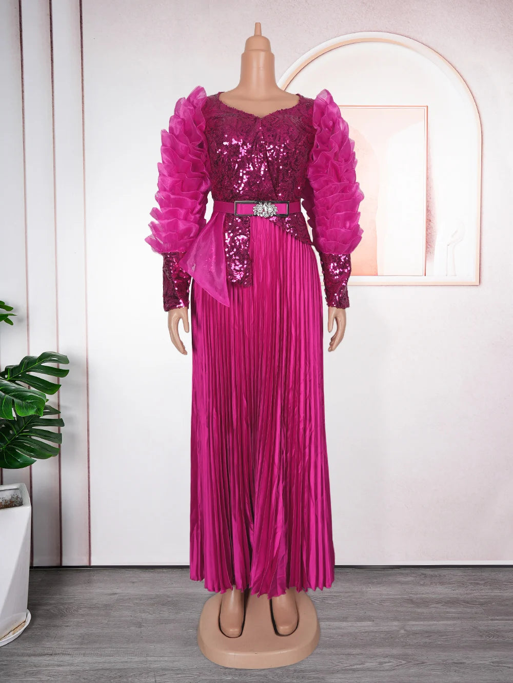 Plus Size African Party Dresses for Women - 2026 Dashiki Ankara Sequin Maxi Evening Gown