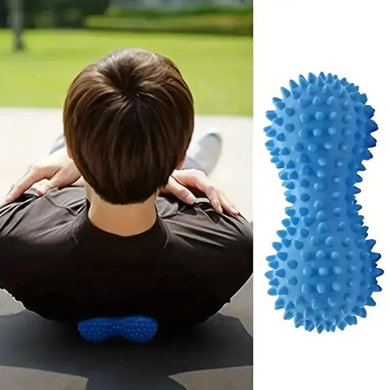 Peanut Massage Spiky Ball for Muscle Pain Relief, Foot Massager & Stress Relief Roller for Plantar Fasciitis