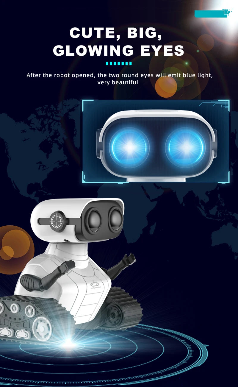 Ebo Rechargeable RC Robot Toy – Remote Control Robot with Music & LED Eyes, Fun Gift for Boys & Girls