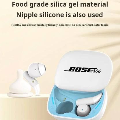 BOSE&OG Wireless Bluetooth In-Ear Headphones – Noise-Cancelling Sleep Earbuds with Mic & Sliding Cover for Sports/Gaming