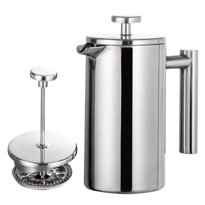 350ml/800ml/1000ml French Press Coffee Maker - Stainless Steel Double-Walled Insulated Coffee Pot
