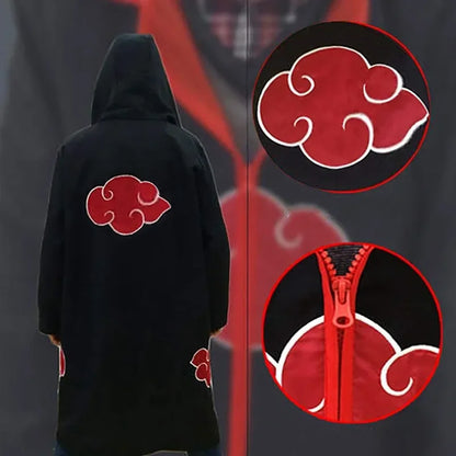 Naruto Hokage Cosplay Costume - Black and White Ninja Outfit with Itachi Akatsuki and Fourth Hokage Cape