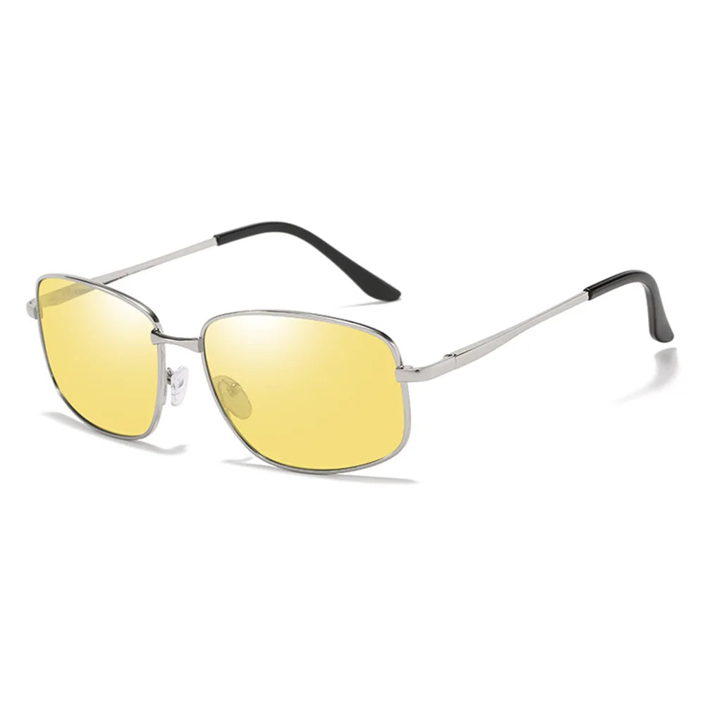 VIVIBEE Polarized Night Vision Driving Glasses – Metal Frame Yellow UV400 Goggles for Men & Women 2025