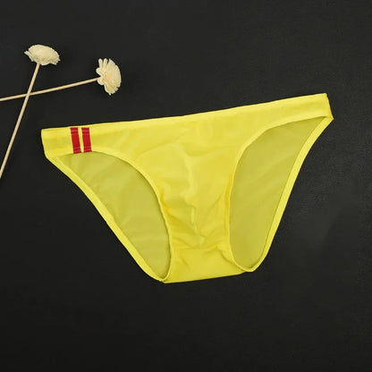 Men’s Low Rise Transparent Briefs – Breathable Sexy Bulge Pouch Underwear, Lightweight Comfort Fit Panties