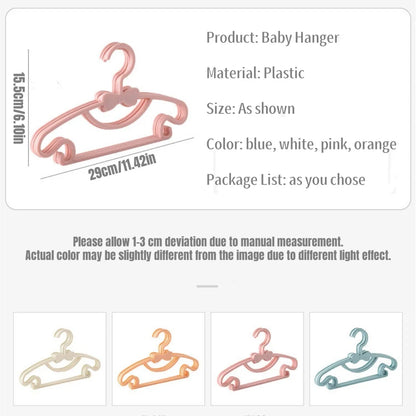 5-50PCS Baby Plastic Hangers – Kids Clothes Storage Rack for Nursery, Toddlers & Infants, Portable Home Use