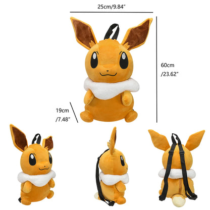Pokemon Plush Backpack – Pikachu, Snorlax, Eevee, Mimikyu, Mew, Gengar, Charizard, Piplup & Slowking Toy Doll Gift for Kids