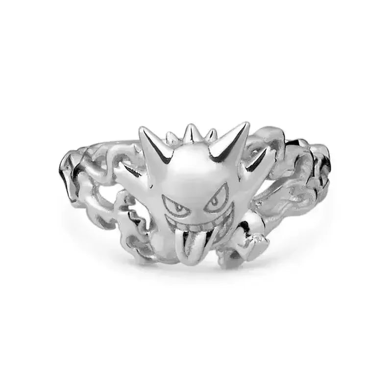 Pokemon Dratini Couple Ring — S925 Silver Adjustable Anime Jewelry, Cartoon Fashion Accessory Gift