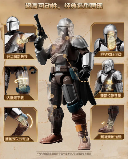BLOKEES GV01 Star Wars Mandalorian Action Figure – Mando Djarin, Grogu, Boba Fett & Stormtrooper Collectible Toy Gift