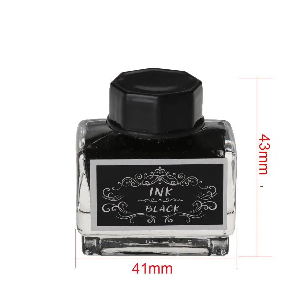 15ml Carbon-Free Fountain Pen Ink — Non-Carbon Ink Bottle for Stationery & Printing