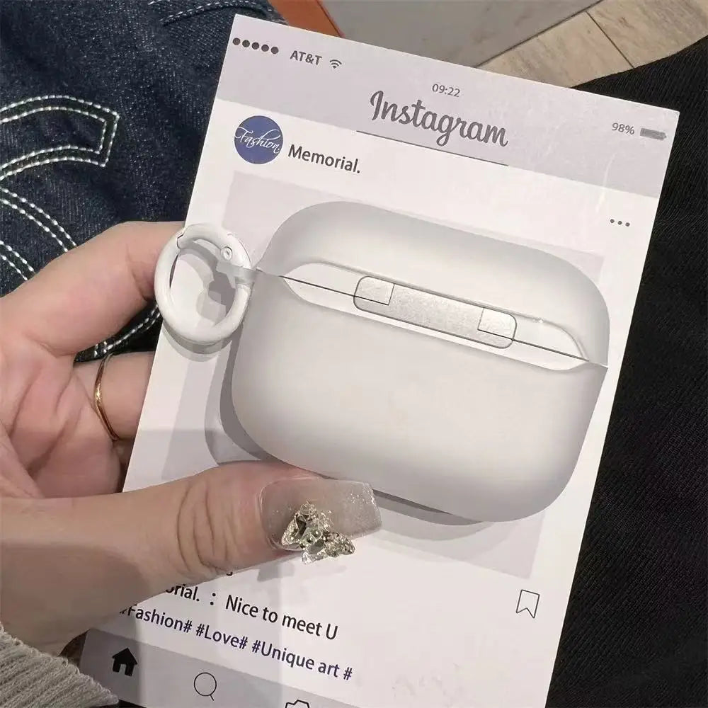 Matte Transparent White AirPods Case - Shockproof TPU Protective Cover for AirPods Pro 2/3 and AirPods 1/2/3/4