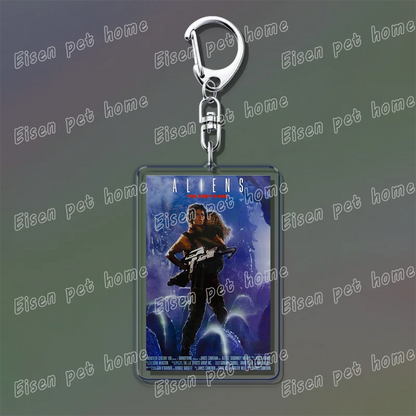 Classic Movie Keychains – Jaws, Fight Club, Avatar Pendant Key Rings for Bags & Fan Gifts