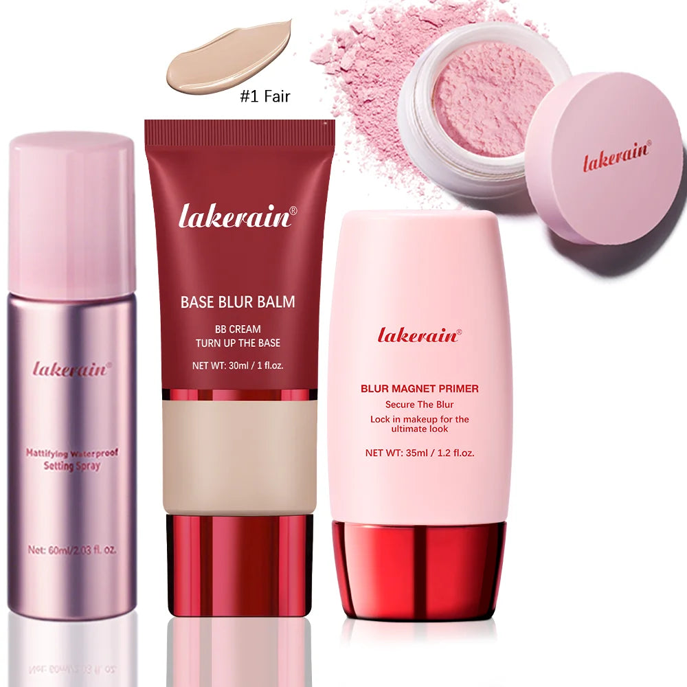 Ultimate Blurring Setting Powder Kit — Travel Size Primer, Waterproof Spray & Oil Control