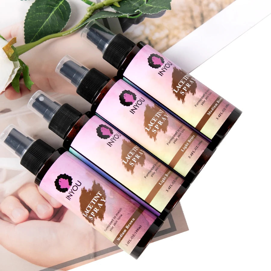Waterproof Lace Tint Spray for Wigs – Melting Mousse Concealer for Lace Closure, Front Wigs, Toupees & Edge Control