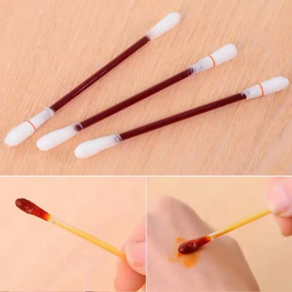 50-Piece Disposable Iodine Cotton Swabs – Antiseptic First Aid Sticks for Wound Care and Emergency Kits