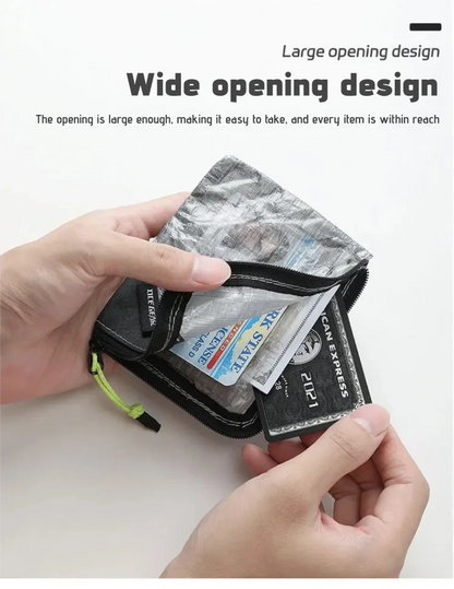 OCE GEAR Lightweight Waterproof Wallet — Ultra-Light Durable Coin Purse & Card Holder, Small Zipper Pouch for Outdoor, Camping & Travel
