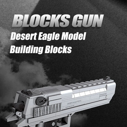 795pcs Desert Eagle Handgun Building Block Set – Military MOC Pistol Toy for Kids & Adults