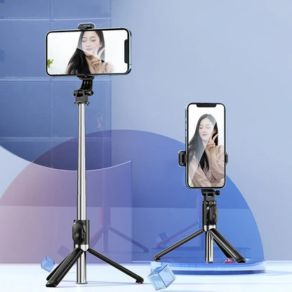 Bluetooth Wireless Selfie Stick and Mini Tripod | Extendable 67CM Monopod with Remote Shutter | Compatible with Android & iOS | 2024 Latest Hot Phone Holder