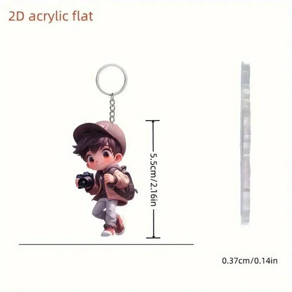 2D Flat Taekwondo Kung Fu Acrylic Keychain – Car Rearview Mirror and Backpack Pendant Accessory Gift