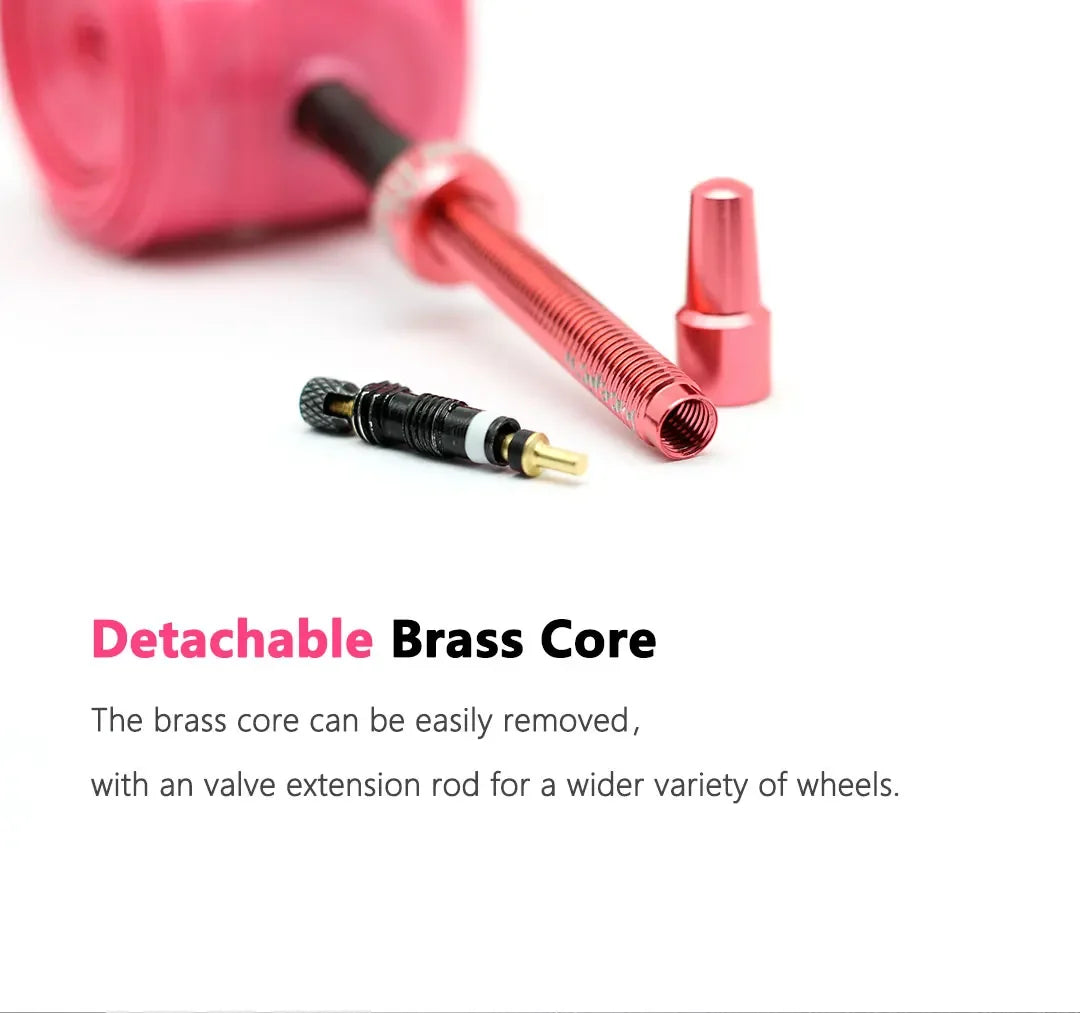 RideNow Metal Nozzle TPU Inner Tube – Removable Valve Cores, External Thread, 700C x 18-32C/32-47C Road Bike & Gravel Presta Valve