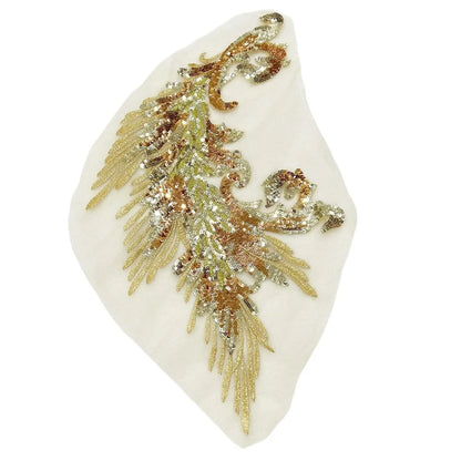 Phoenix Feather Sequin Embroidery Patch - DIY Clothing & Dress Applique Décor