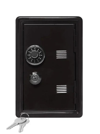 Vertical Mini Metal Safe: Household Insurance Box for Car Keys, Desktop Decoration, Piggy Bank