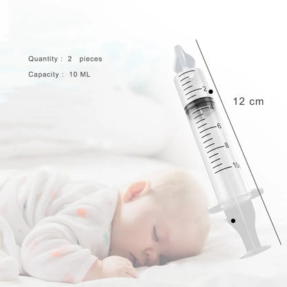 Baby Nasal Cleaner Syringe Set – 2-Piece 10mL Infant Nose Washer and Aspirator Tool