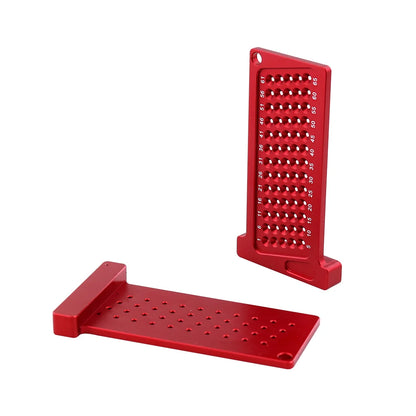 Precision T-Type Hole Ruler - Aluminum Woodworking Metric/Inch Mini Crossed-Out Hole Scribing Tool - Measuring Tools