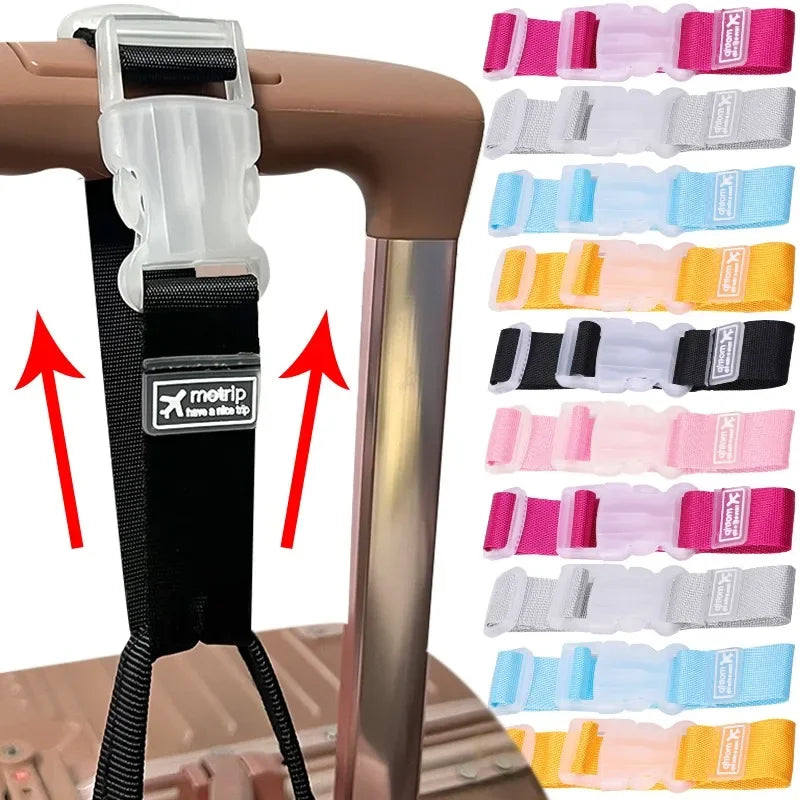 Sturdy Adjustable Luggage Strap – Lightweight Polyester Suitcase Belt with Hanging Buckle for Easy Bag Identification