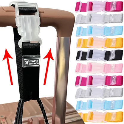 Sturdy Adjustable Luggage Strap – Lightweight Polyester Suitcase Belt with Hanging Buckle for Easy Bag Identification