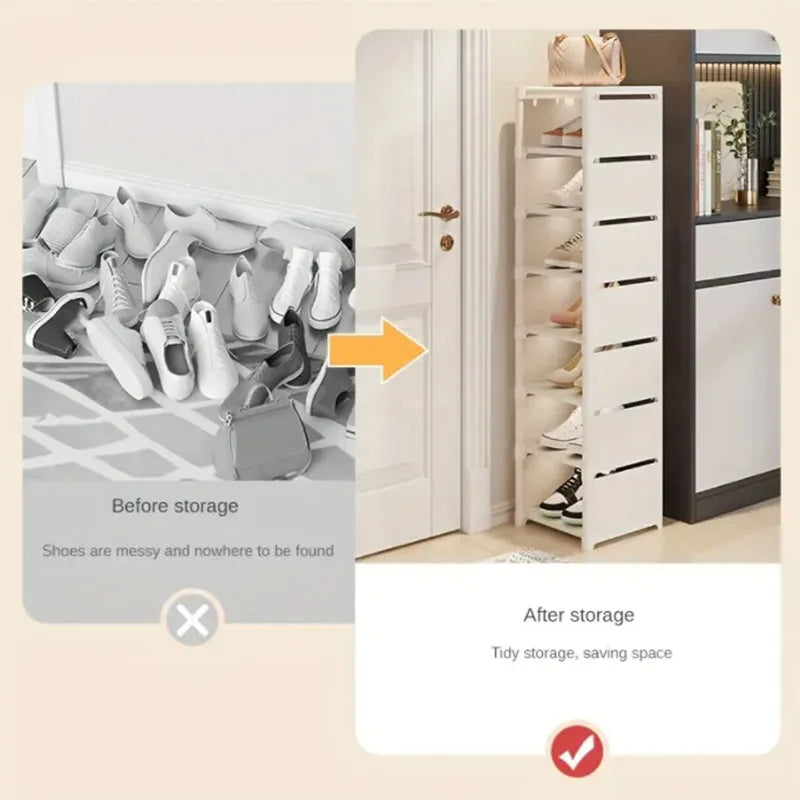 Compact Home Shoe Rack Storage Cabinet – Entry Level, Space Saving, Freely Combineable Design