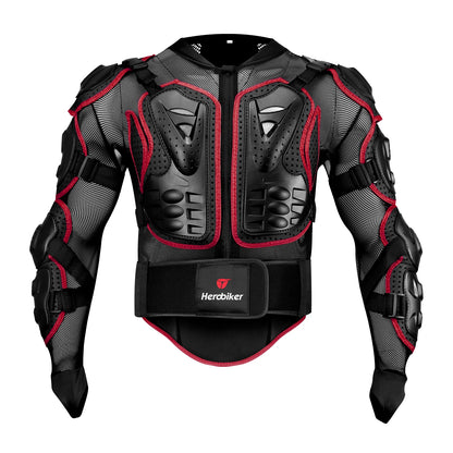 HEROBIKER Men’s Motorcycle Jacket — Motocross Riding Armor with Body Protection, Sizes S-5XL